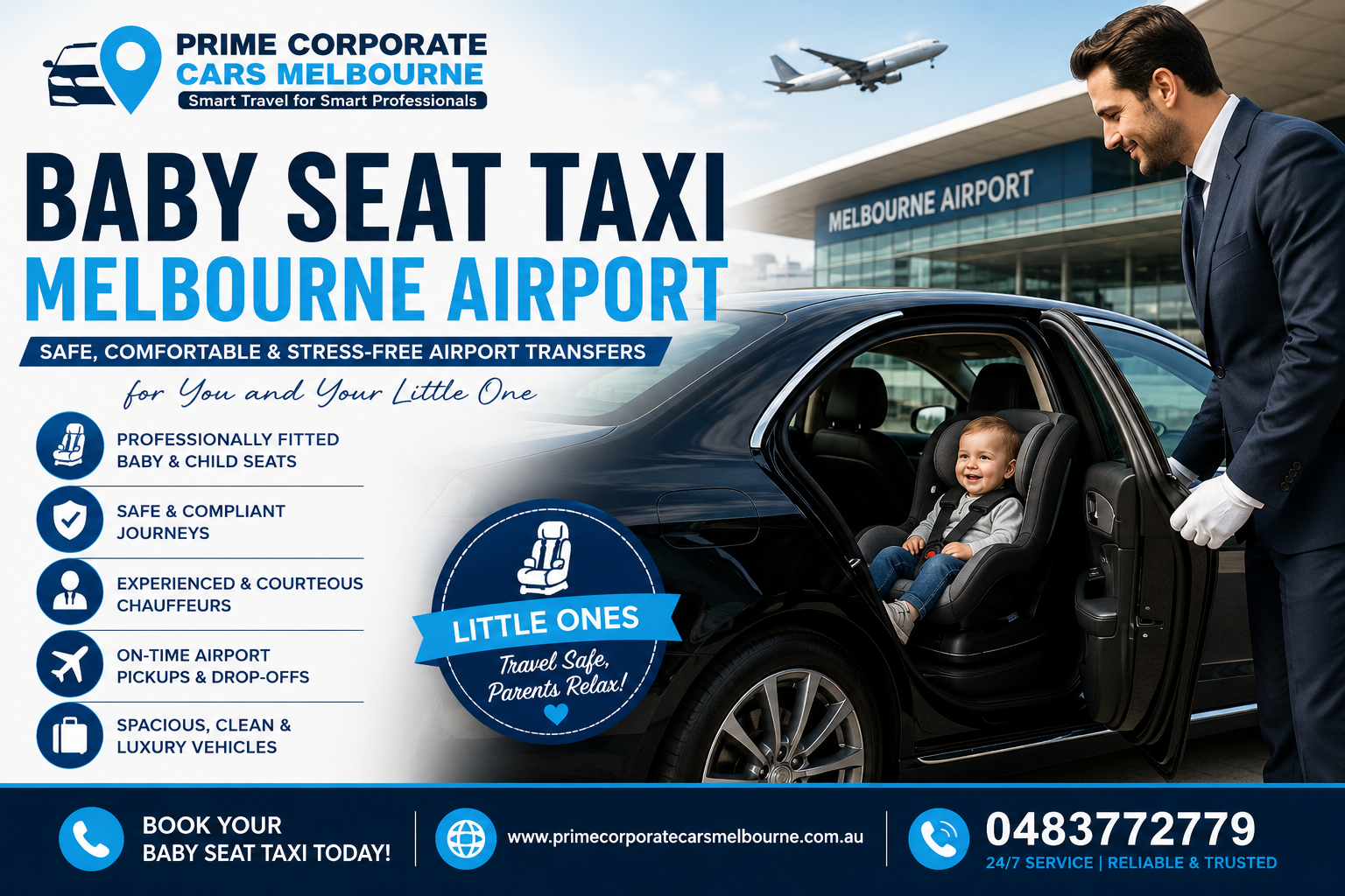 Baby Seat Taxi Melbourne Airport – Safe & Comfortable Family Airport Transfers